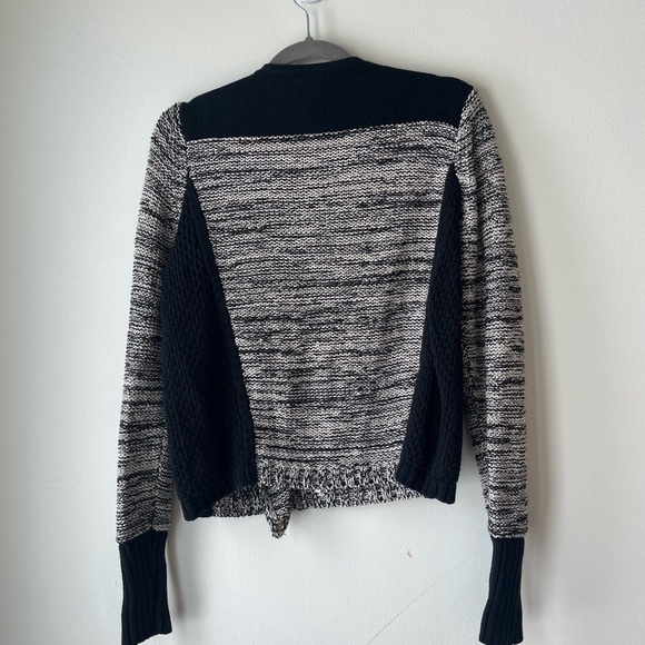 White + Warren asymmetric zip cardigan sweater women’s small luxury neutral - Picture 12 of 12